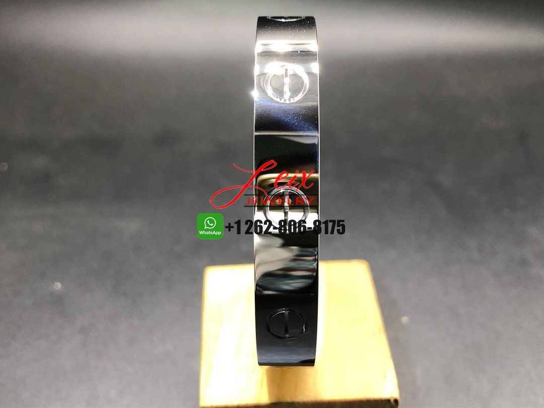 Cartier Love Bracelet Open Cuff 18K White Gold Wide XL (2) Cartier Love Bracelet Open Cuff 18K White Gold Wide XL