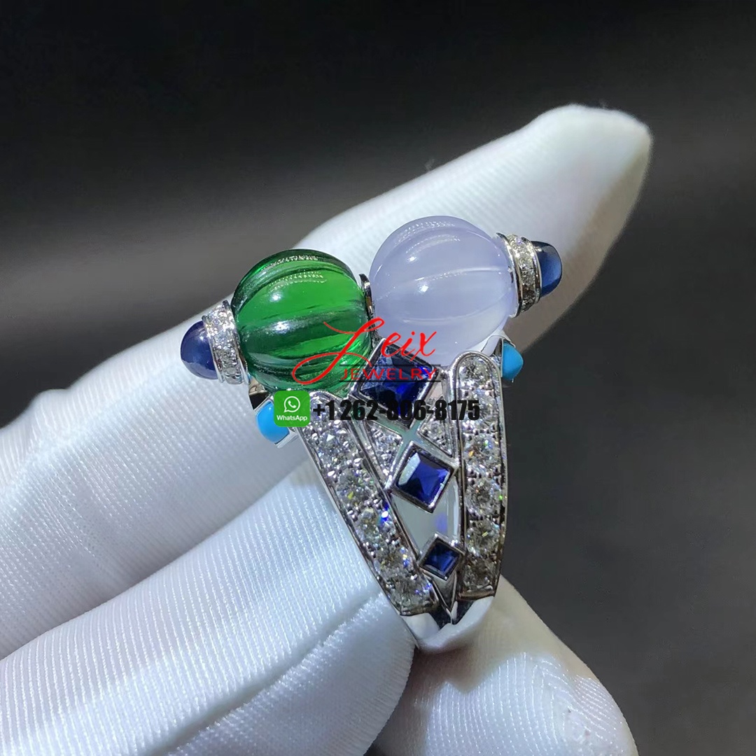 Cartier Creative Collection 18K White Gold Gemstones High Jewelry Ring (3) Cartier Creative Collection 18K White Gold Gemstones High Jewelry Ring