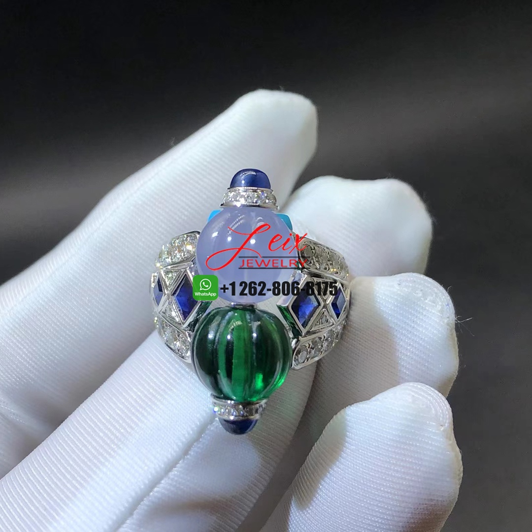 Cartier Creative Collection 18K White Gold Gemstones High Jewelry Ring Cartier Creative Collection 18K White Gold Gemstones High Jewelry Ring
