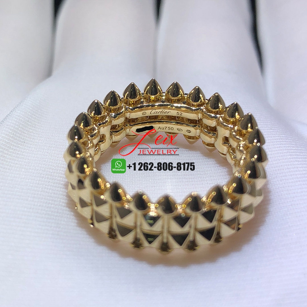 Cartier Pure 18k Yellow Gold 9.2mm Clash de Cartier Double-row Ring (2) Cartier Pure 18k Yellow Gold 9.2mm Clash de Cartier Double-row Ring