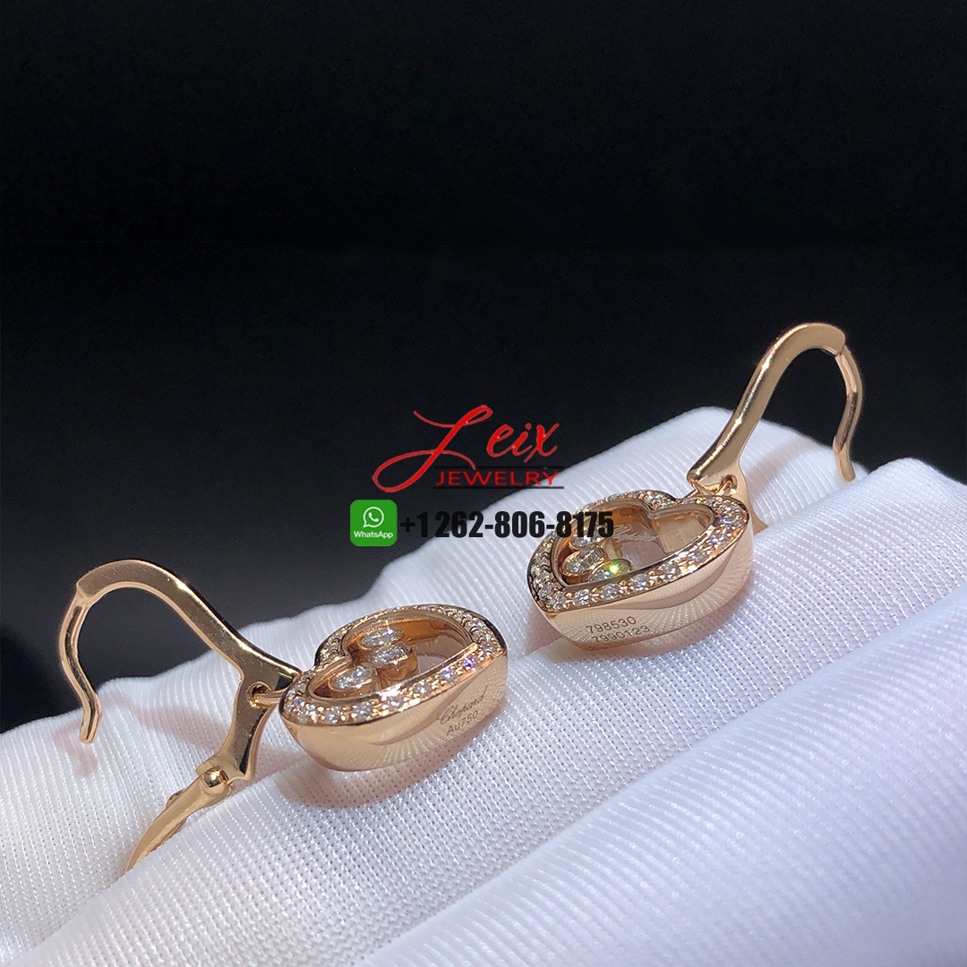 Chopard Happy Diamonds Icons 18k Rose Gold Earrings (1) Chopard Happy Diamonds Icons 18k Rose Gold Earrings