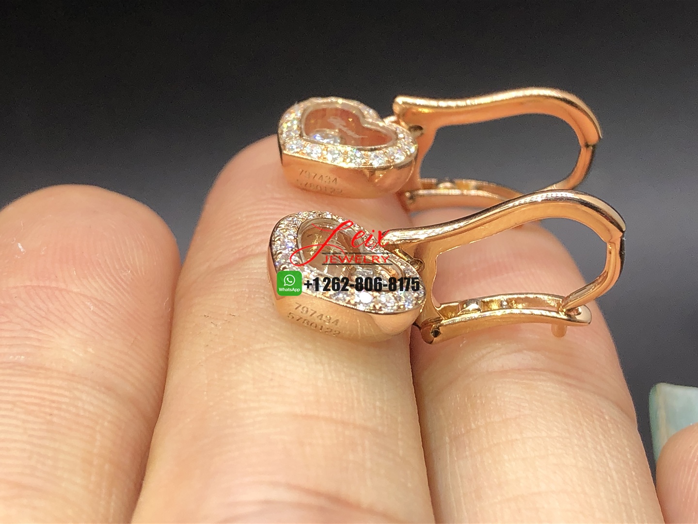 Chopard Happy Diamonds Icons Earrings in 18k Rose Gold (2) Chopard Happy Diamonds Icons Earrings in 18k Rose Gold