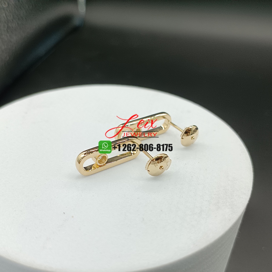 Messika Move Uno Diamond 18k Yellow Gold Earrings (2) Messika Move Uno Diamond 18k Yellow Gold Earrings