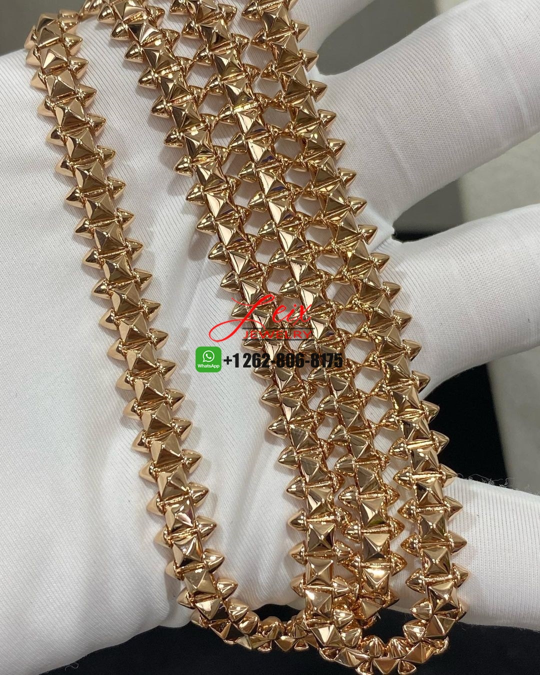 Cartier 18k Rose Gold Clash de Cartier Flexible Medium Model Necklace (2) Cartier 18k Rose Gold Clash de Cartier Flexible Medium Model Necklace