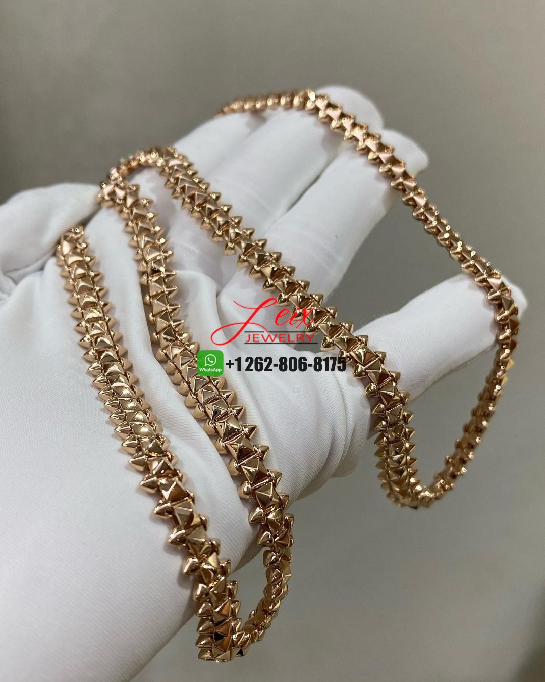 Cartier 18k Rose Gold Clash de Cartier Flexible Medium Model Necklace (4) Cartier 18k Rose Gold Clash de Cartier Flexible Medium Model Necklace