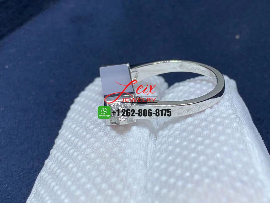 Cartier Les Berlingots de Cartier 18k White Gold Blue Chalcedony Diamond Ring (4) Cartier Les Berlingots de Cartier 18k White Gold Blue Chalcedony Diamond Ring