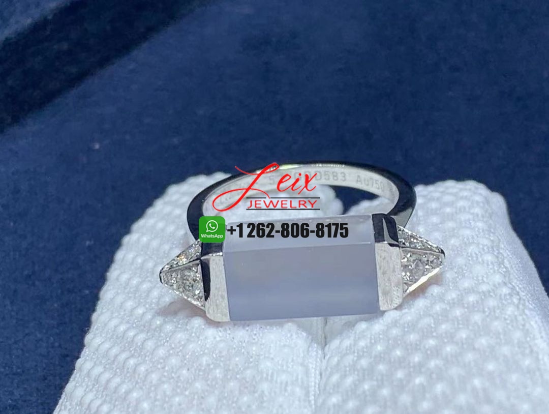 Cartier Les Berlingots de Cartier 18k White Gold Blue Chalcedony Diamond Ring Cartier Les Berlingots de Cartier 18k White Gold Blue Chalcedony Diamond Ring
