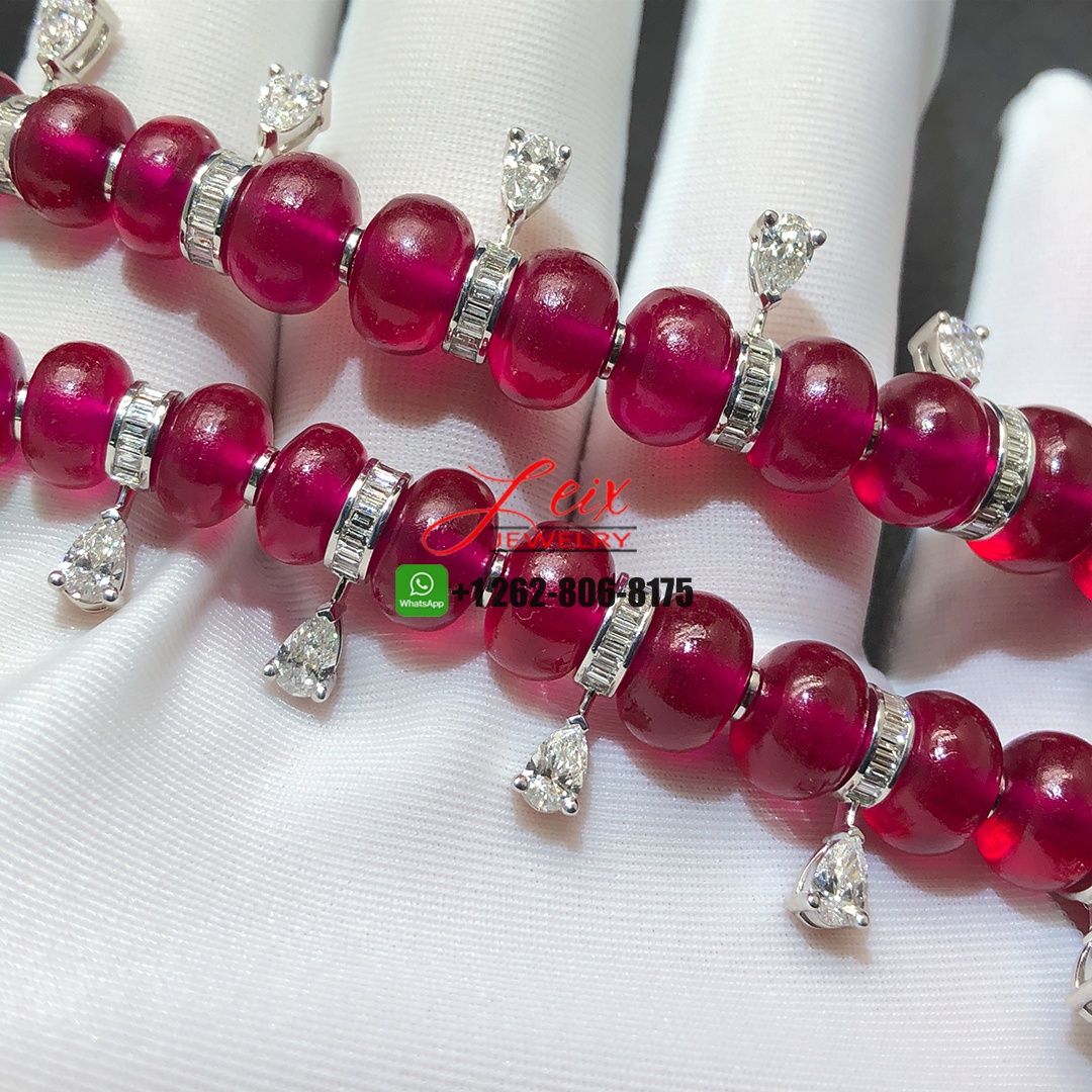 Bvlgari Serpenti High Jewelry Rubellite, Diamond and Ruby 18k White Gold Necklace (2) Bvlgari Serpenti High Jewelry Rubellite, Diamond and Ruby 18k White Gold Necklace