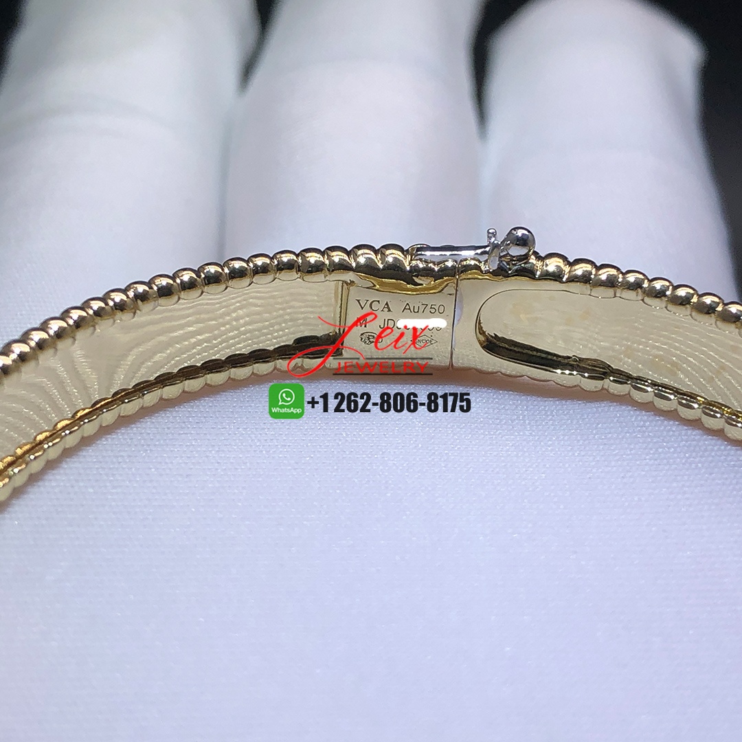 Custom Made Van Cleef & Arpels Perlée Signature 18k Yellow Gold Bracelet (1) Custom Made Van Cleef & Arpels Perlée Signature 18k Yellow Gold Bracelet