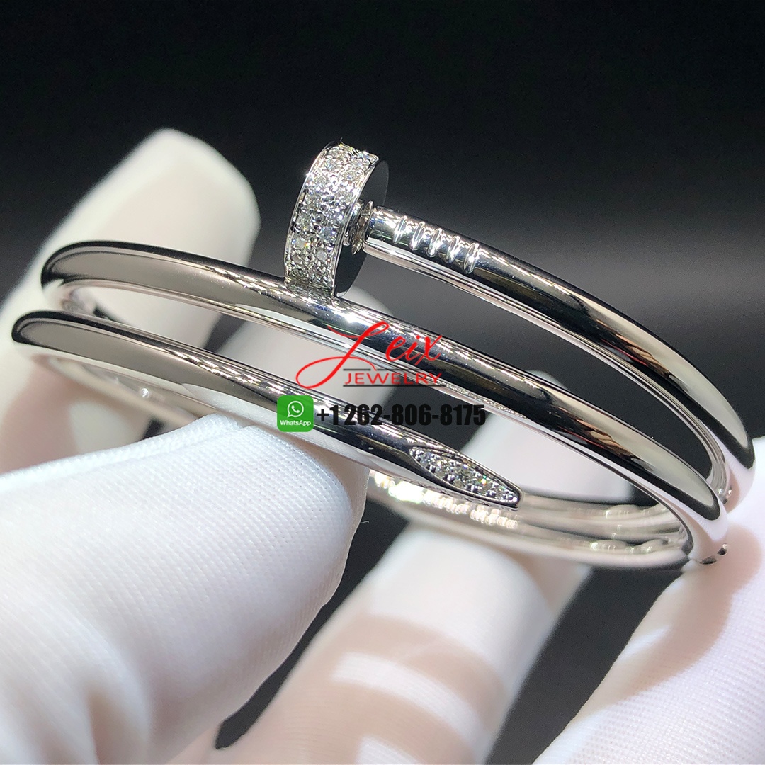 Cartier Juste un Clou Diamond Double Nail Bracelet in 18k White Gold Cartier Juste un Clou Diamond Double Nail Bracelet in 18k White Gold