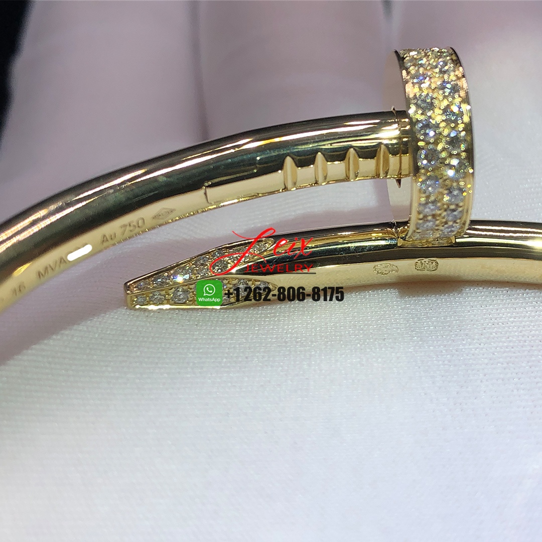 Cartier Medium Model Juste un Clou 18k Yellow Gold with Diamonds Nail Bracelet (1) Cartier Medium Model Juste un Clou 18k Yellow Gold with Diamonds Nail Bracelet