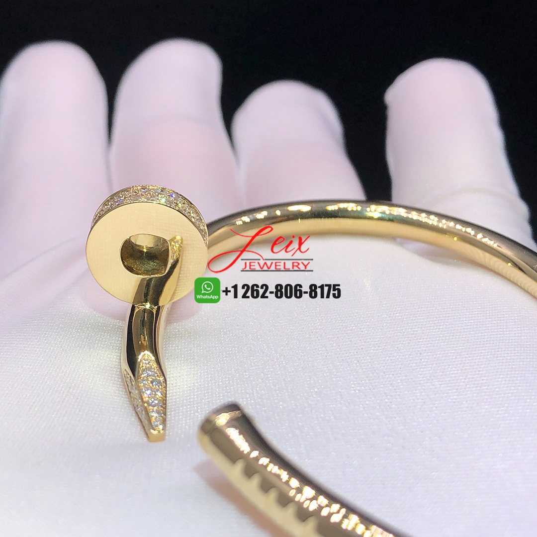 Cartier Medium Model Juste un Clou 18k Yellow Gold with Diamonds Nail Bracelet (2) Cartier Medium Model Juste un Clou 18k Yellow Gold with Diamonds Nail Bracelet