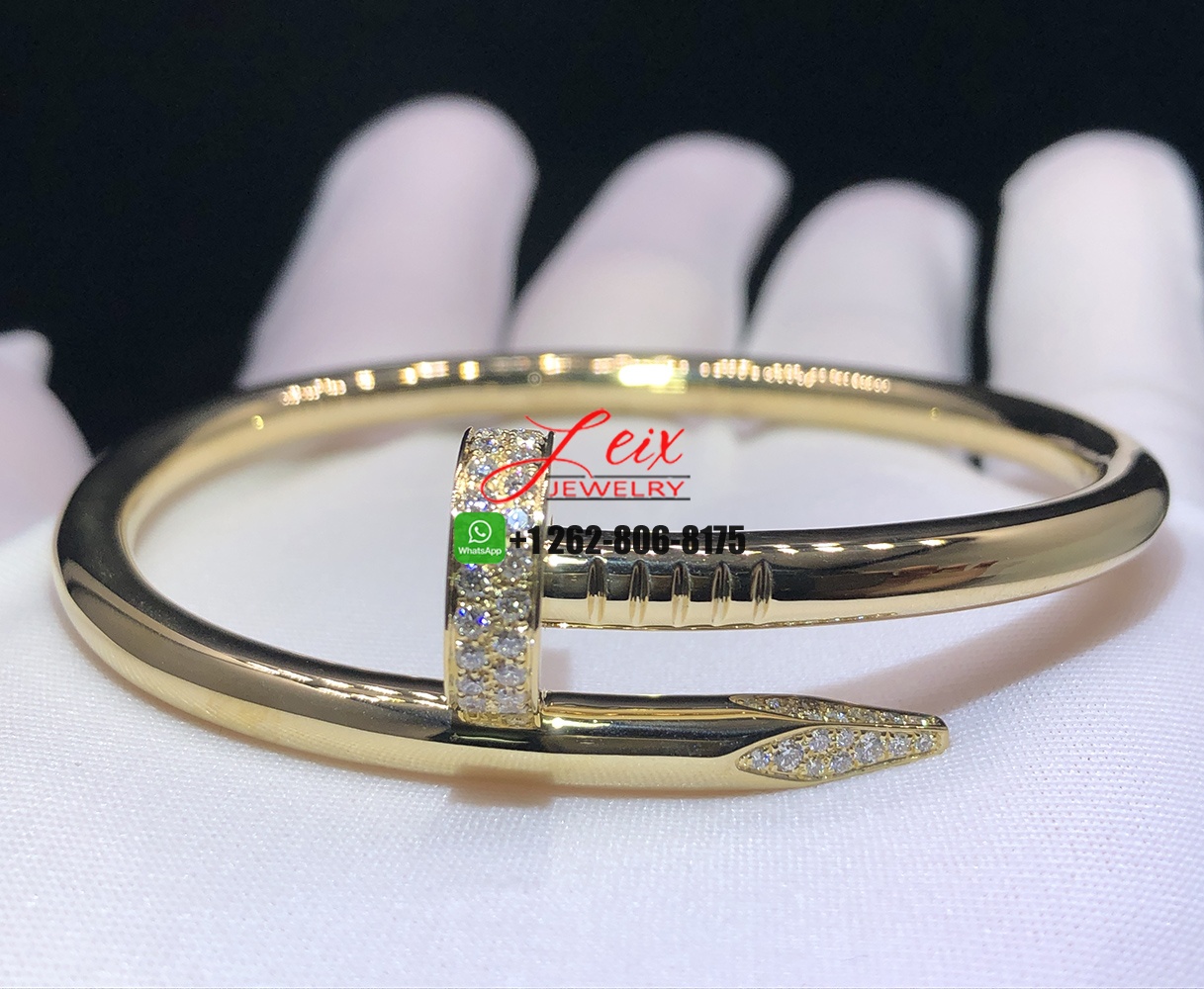 Cartier Medium Model Juste un Clou 18k Yellow Gold with Diamonds Nail Bracelet (3) Cartier Medium Model Juste un Clou 18k Yellow Gold with Diamonds Nail Bracelet