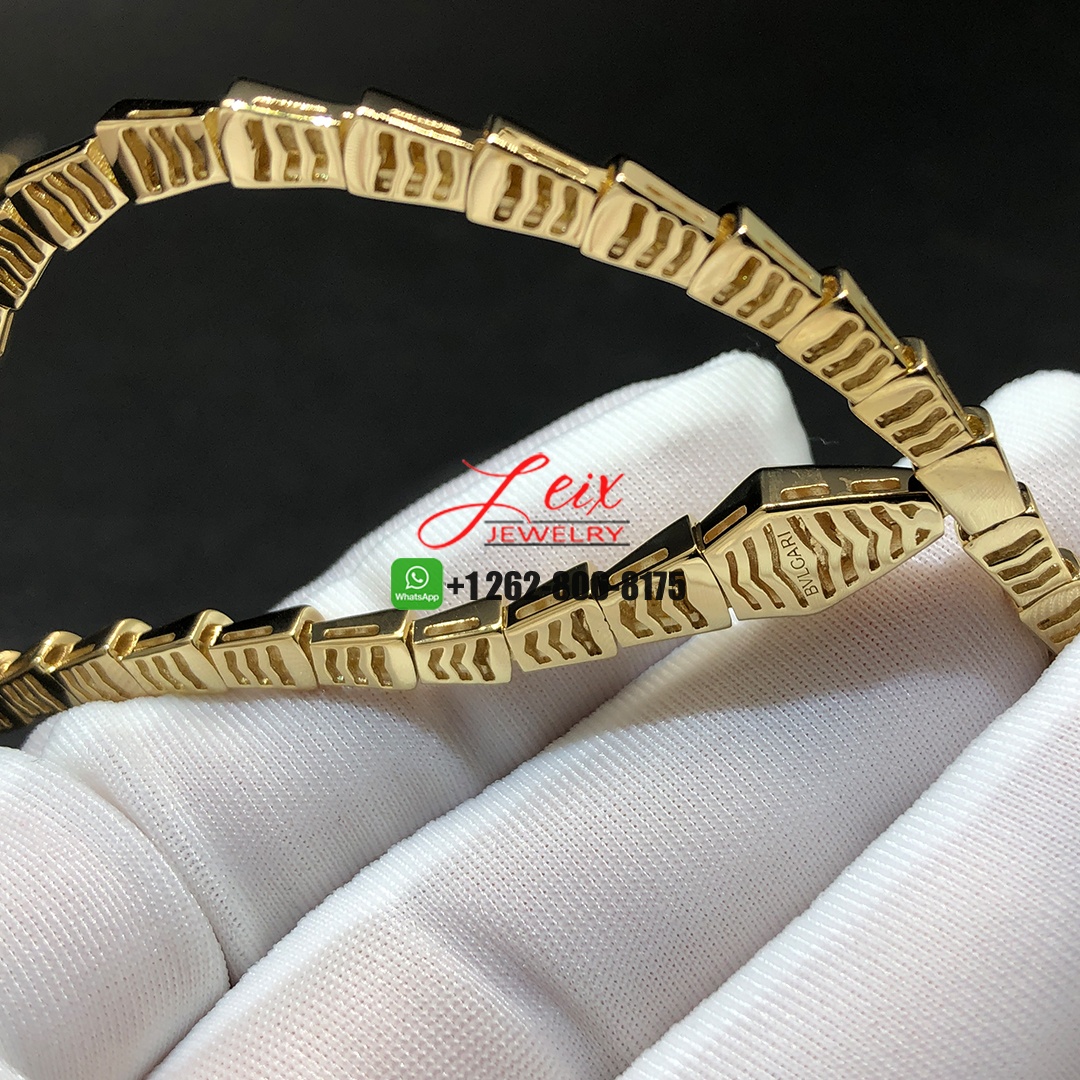 Bvlgari 18K Yellow Gold Demi-pavé Diamonds Serpenti Viper Necklace (1) Bvlgari 18K Yellow Gold Demi-pavé Diamonds Serpenti Viper Necklace