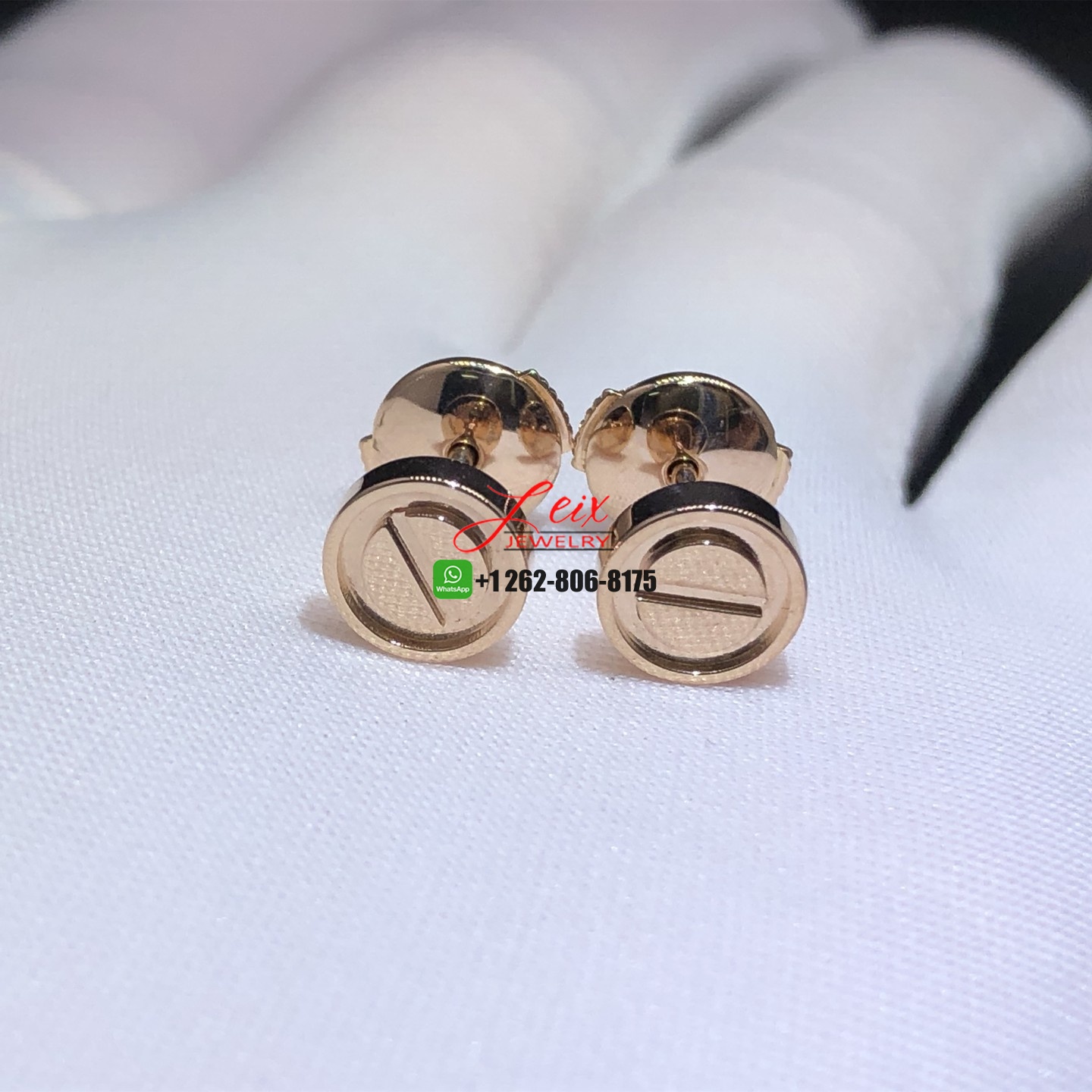 Cartier Pure 18k Rose Gold Stud Love Earrings Cartier Pure 18k Rose Gold Stud Love Earrings