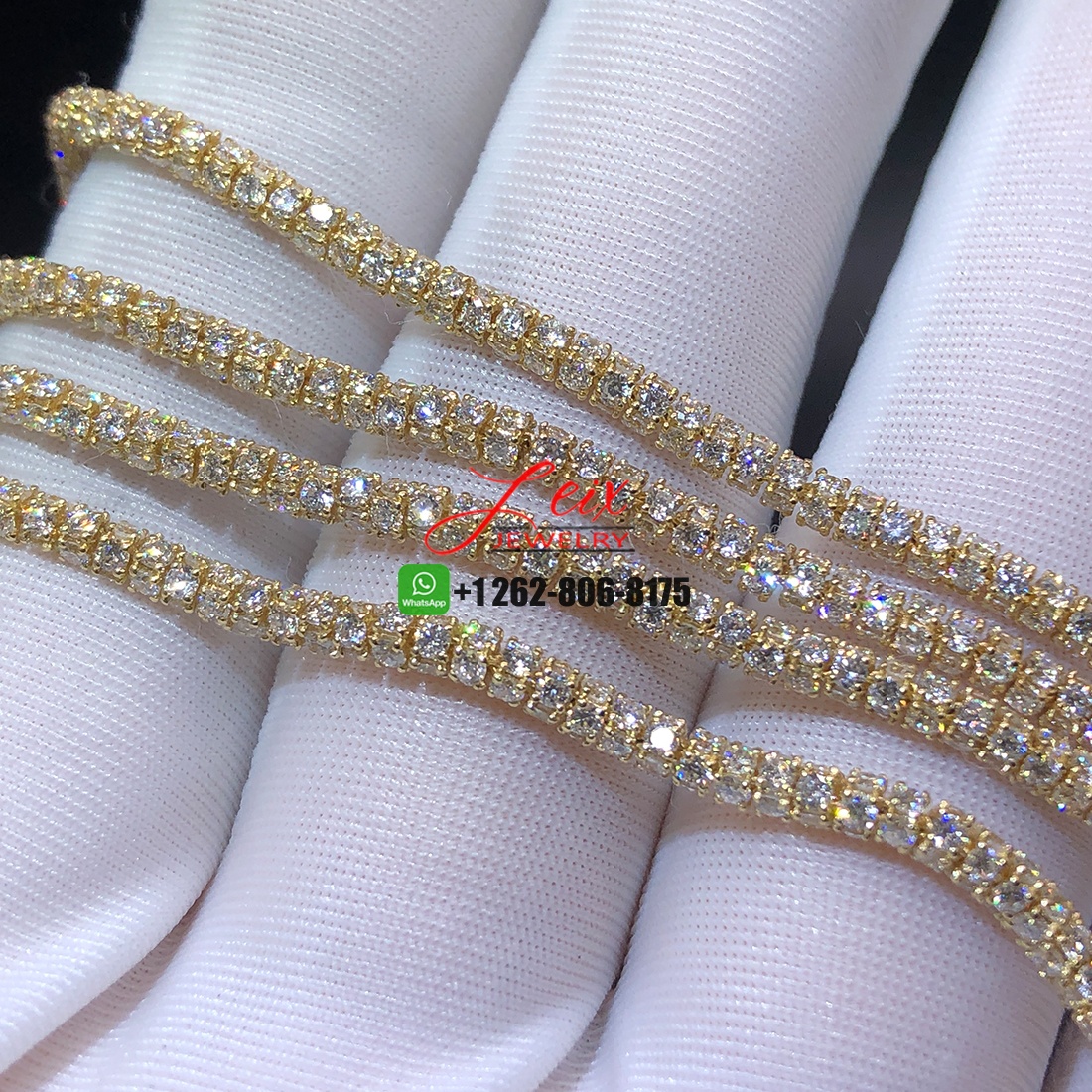 Custom Made Designer 18k Yellow Gold Diamonds Necklace (1) Custom Made Designer 18k Yellow Gold Diamonds Necklace