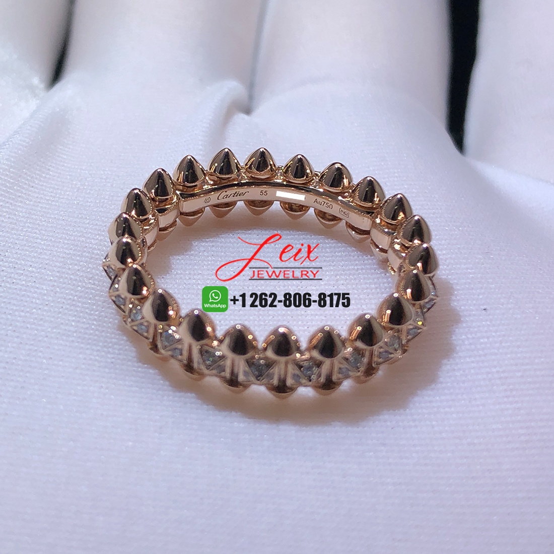 Cartier Clash De Cartier Diamonds 18k Rose Gold Ring (2) Cartier Clash De Cartier Diamonds 18k Rose Gold Ring