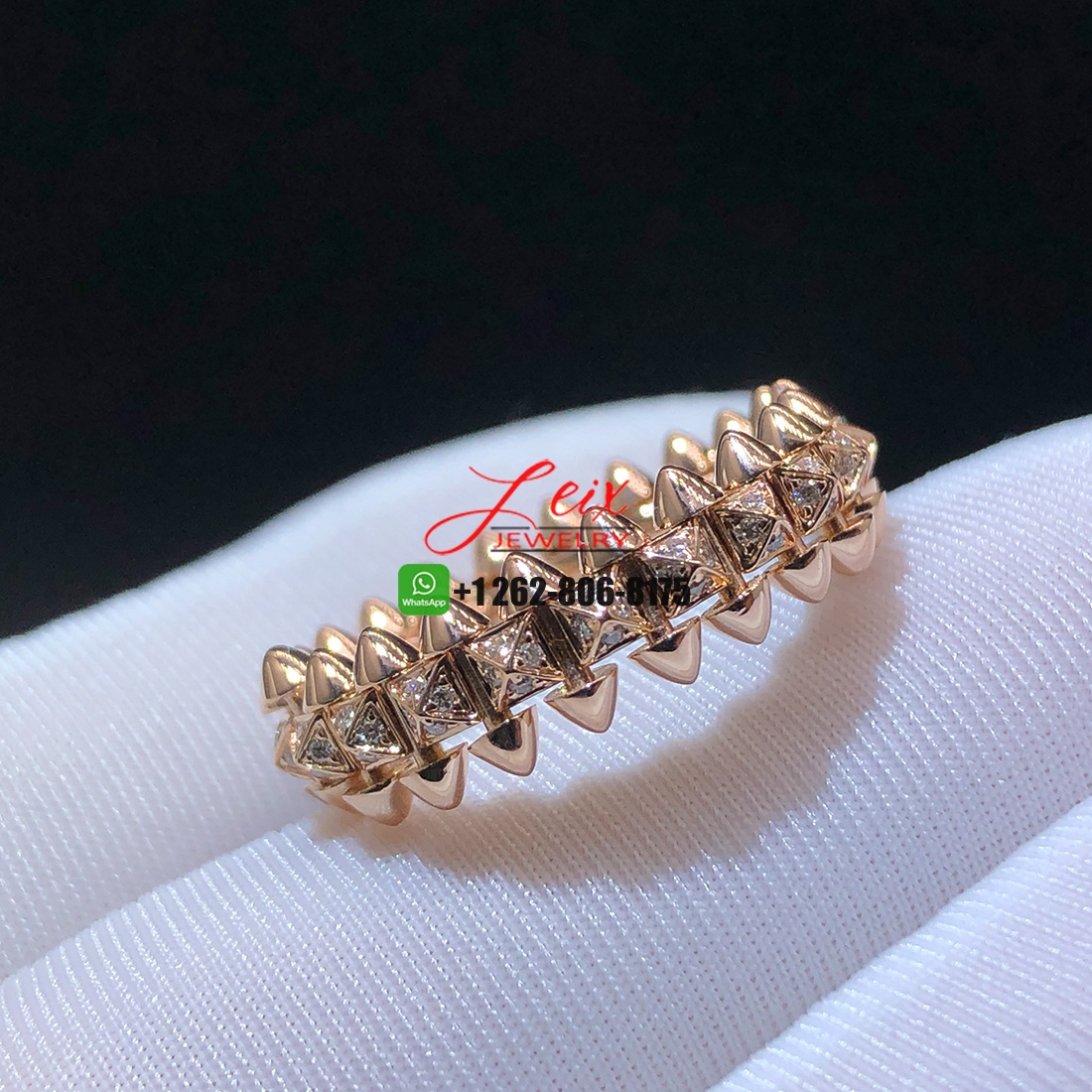 Cartier Clash De Cartier Diamonds 18k Rose Gold Ring (3) Cartier Clash De Cartier Diamonds 18k Rose Gold Ring