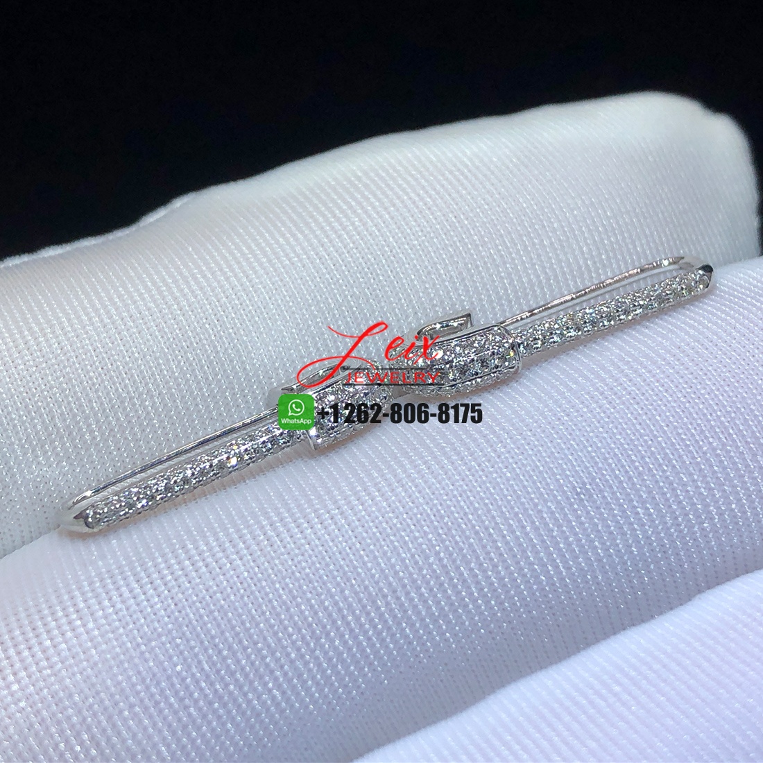 ANITA KO 18K White Gold Pave Diamond Mini Safety Pin Earrings (1) ANITA KO 18K White Gold Pave Diamond Mini Safety Pin Earrings