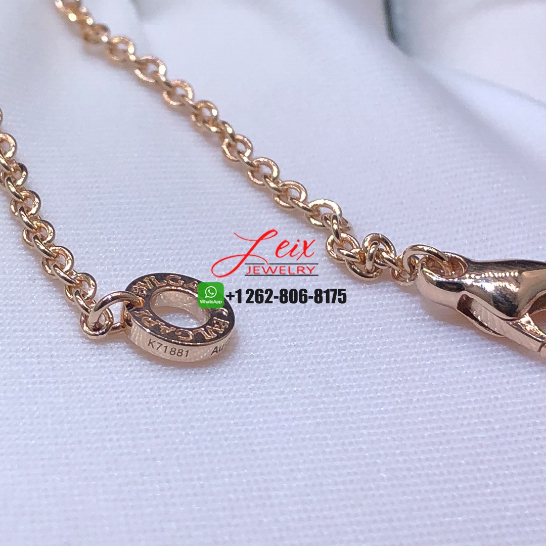 Bvlgari Pure 18K Rose Gold B.Zero1 Pendant Necklace (3) Bvlgari Pure 18K Rose Gold B.Zero1 Pendant Necklace