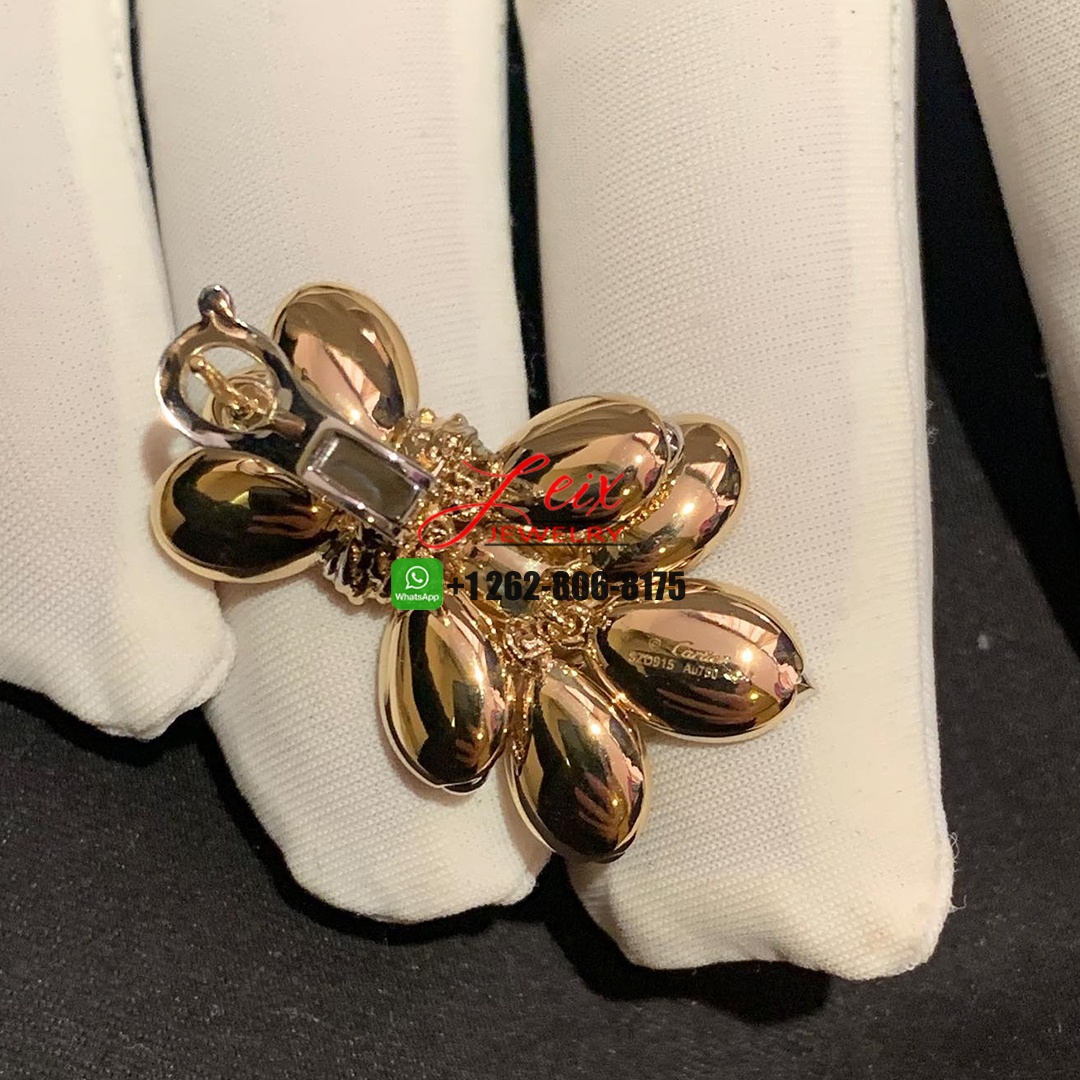 Cartier Grain de Cafe Diamond 18k Yellow Gold Earrings (2) Cartier Grain de Cafe Diamond 18k Yellow Gold Earrings