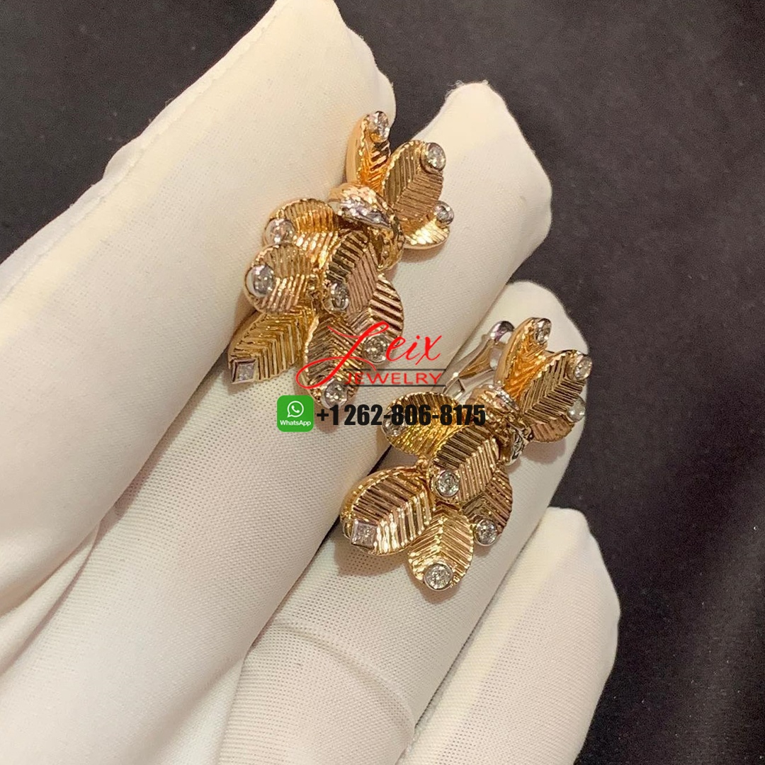 Cartier Grain de Cafe Diamond 18k Yellow Gold Earrings (3) Cartier Grain de Cafe Diamond 18k Yellow Gold Earrings