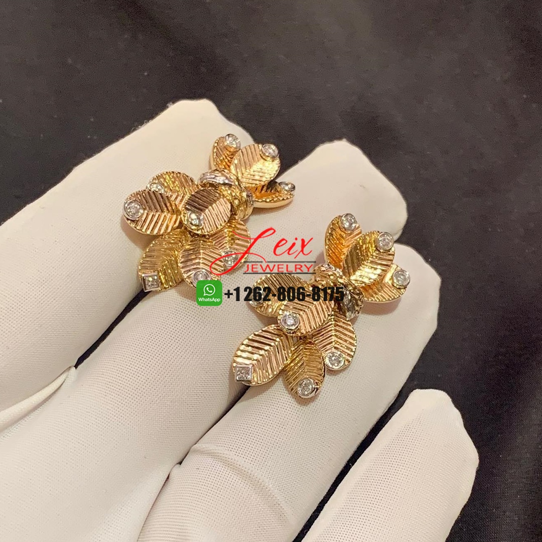 Cartier Grain de Cafe Diamond 18k Yellow Gold Earrings Cartier Grain de Cafe Diamond 18k Yellow Gold Earrings