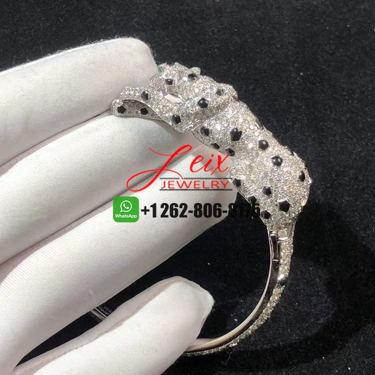 Cartier Panthère de Cartier 18k White Gold Pave Diamonds High Jewelry Bracelet (1) Cartier Panthère de Cartier 18k White Gold Pave Diamonds High Jewelry Bracelet