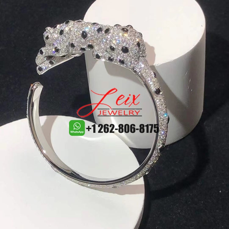 Cartier Panthère de Cartier 18k White Gold Pave Diamonds High Jewelry Bracelet (2) Cartier Panthère de Cartier 18k White Gold Pave Diamonds High Jewelry Bracelet