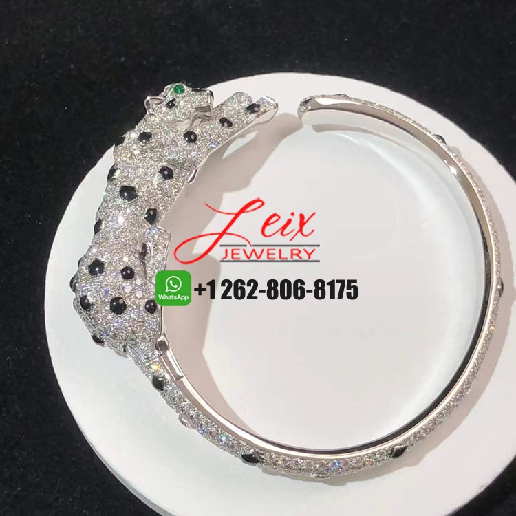 Cartier Panthère de Cartier 18k White Gold Pave Diamonds High Jewelry Bracelet (3) Cartier Panthère de Cartier 18k White Gold Pave Diamonds High Jewelry Bracelet