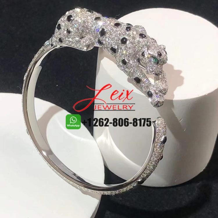 Cartier Panthère de Cartier 18k White Gold Pave Diamonds High Jewelry Bracelet Cartier Panthère de Cartier 18k White Gold Pave Diamonds High Jewelry Bracelet