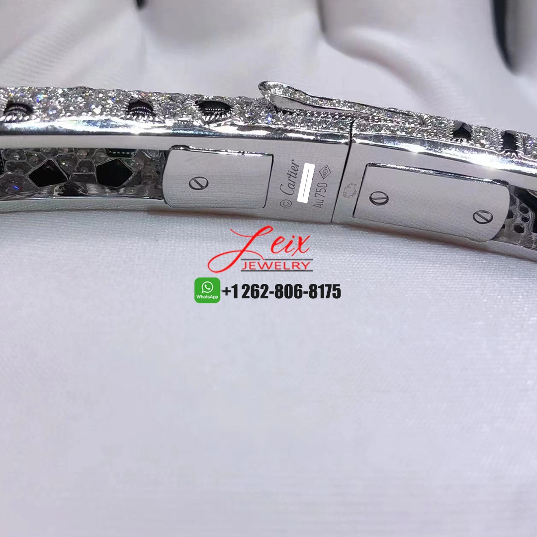 Cartier High Jewelry Indomptables de Cartier Tiger and Giraffe 18k White Gold Pave Diamond Onyx Necklace (1) Cartier High Jewelry Indomptables de Cartier Tiger and Giraffe 18k White Gold Pave Diamond Onyx Necklace
