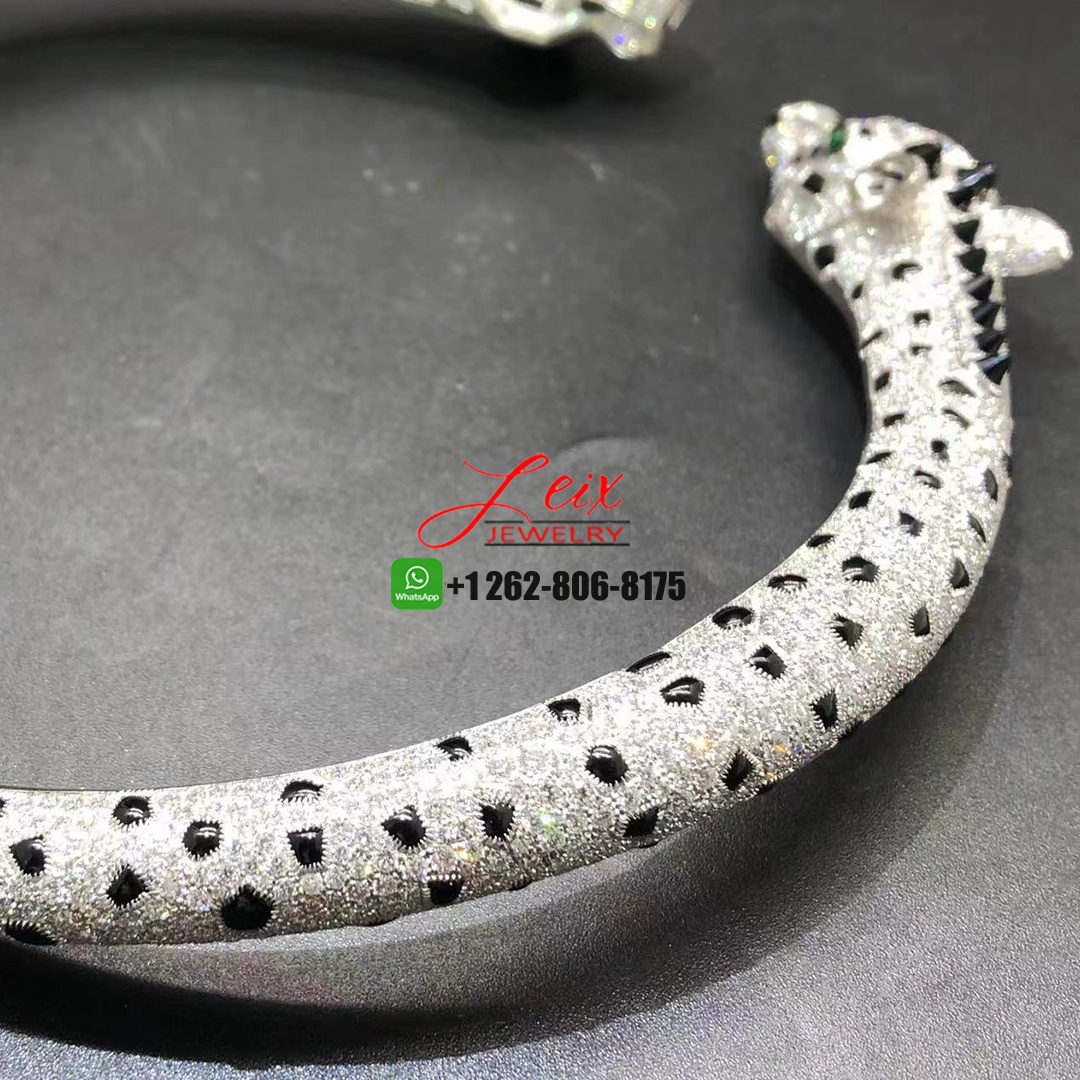 Cartier High Jewelry Indomptables de Cartier Tiger and Giraffe 18k White Gold Pave Diamond Onyx Necklace (3) Cartier High Jewelry Indomptables de Cartier Tiger and Giraffe 18k White Gold Pave Diamond Onyx Necklace