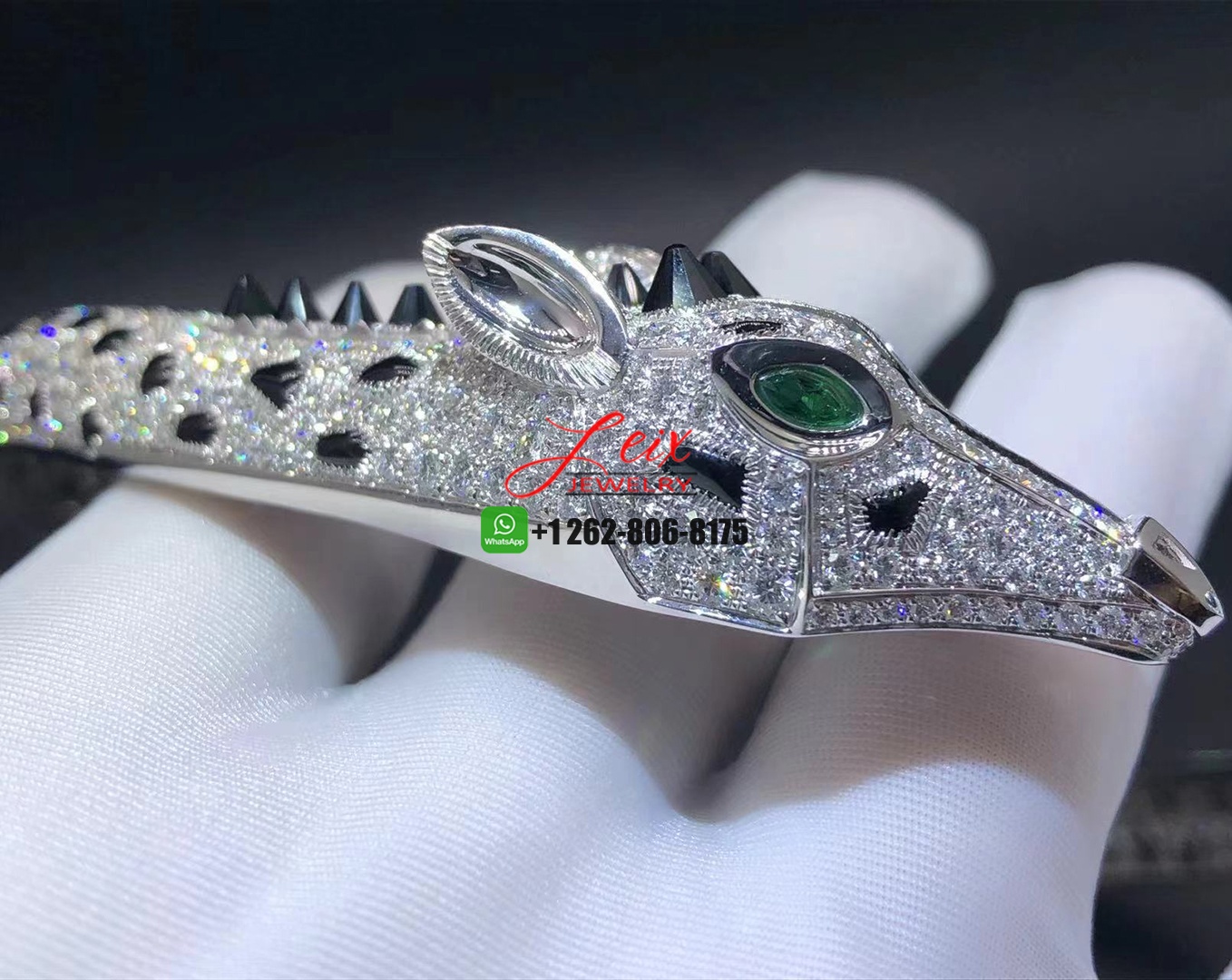 Cartier High Jewelry Indomptables de Cartier Tiger and Giraffe 18k White Gold Pave Diamond Onyx Necklace (8) Cartier High Jewelry Indomptables de Cartier Tiger and Giraffe 18k White Gold Pave Diamond Onyx Necklace