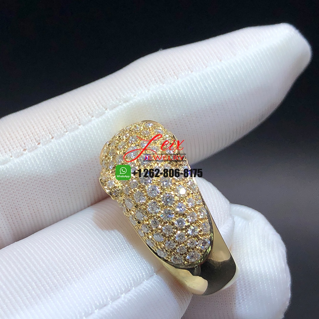 Cartier 18k Yellow Gold Diamonds Panthere de Cartier Ring (1) Cartier 18k Yellow Gold Diamonds Panthere de Cartier Ring