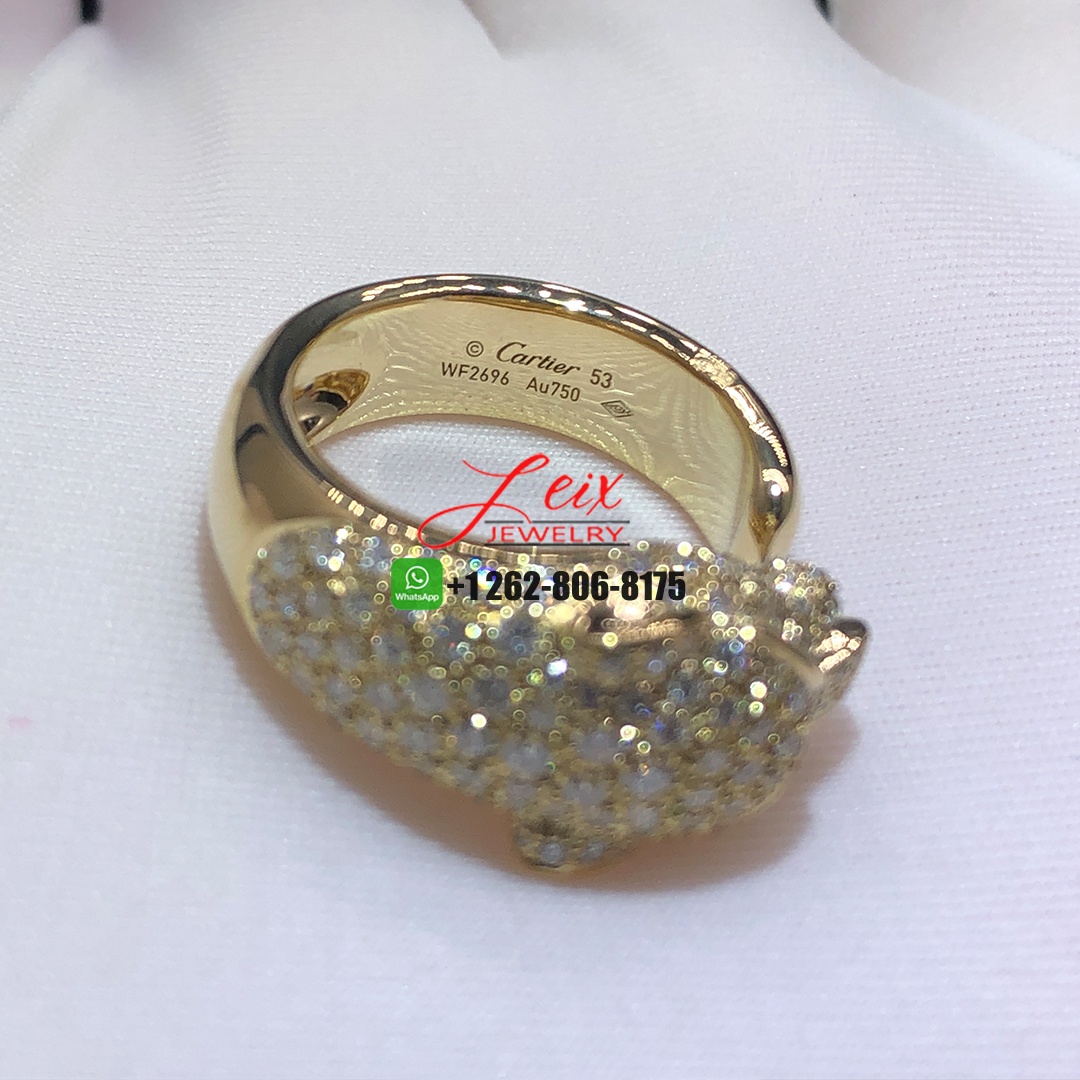 Cartier 18k Yellow Gold Diamonds Panthere de Cartier Ring (2) Cartier 18k Yellow Gold Diamonds Panthere de Cartier Ring