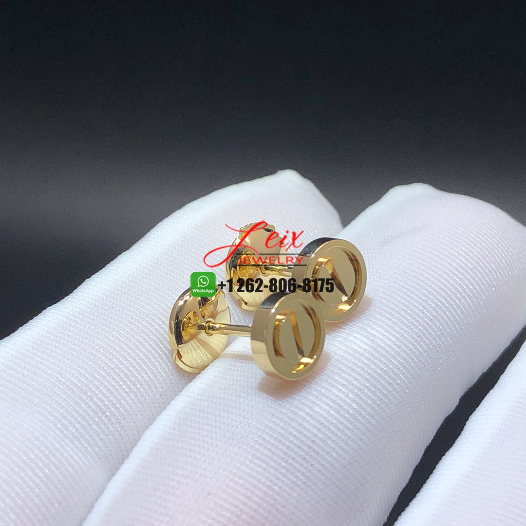 Cartier Love Stud Earrings in Pure 18k Yellow Gold (2) Cartier Love Stud Earrings in Pure 18k Yellow Gold