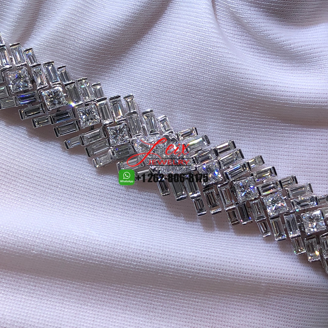 Cartier 18k White Gold Reflection de Cartier Diamond High Jewelry Bracelet (2) Cartier 18k White Gold Reflection de Cartier Diamond High Jewelry Bracelet