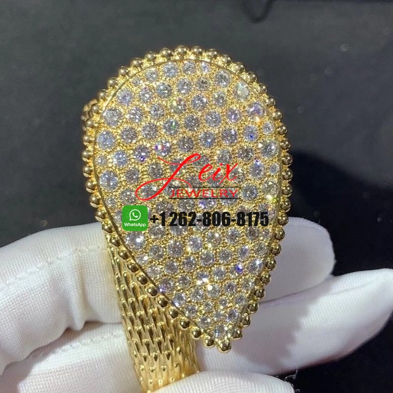 Boucheron Serpent Bohème 18k Yellow Gold 7.67ct Diamond Bangle Bracelet (2) Boucheron Serpent Bohème 18k Yellow Gold 7.67ct Diamond Bangle Bracelet