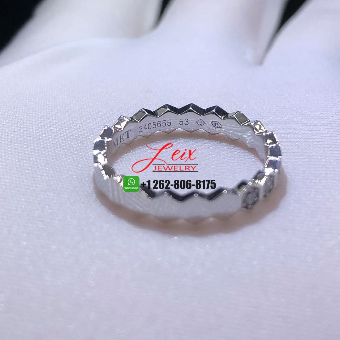 Chaumet Bee My Love 18k White Gold 3 Diamonds Ring (3) Chaumet Bee My Love 18k White Gold 3 Diamonds Ring