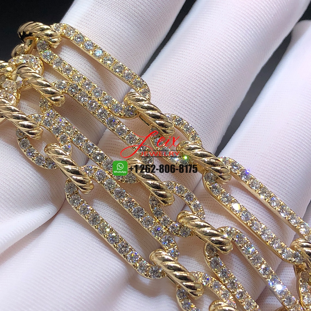 David Yurman 18k Yellow Gold Pave Diamond Lexington Chain Toggle Pendant Necklace (5) David Yurman 18k Yellow Gold Pave Diamond Lexington Chain Toggle Pendant Necklace
