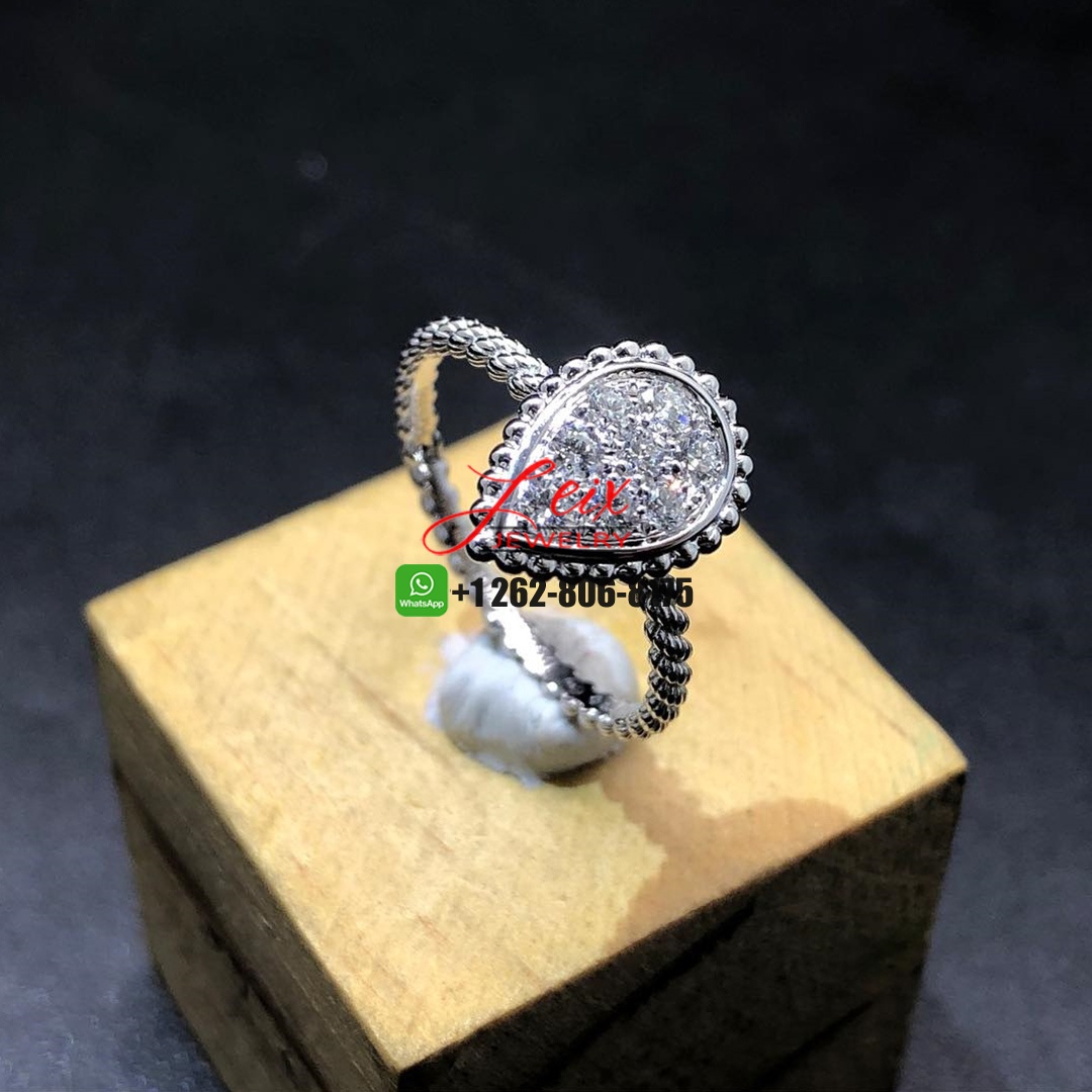 Boucheron 18k White Gold Pave Diamond Serpent Bohème S Motif Ring (1)