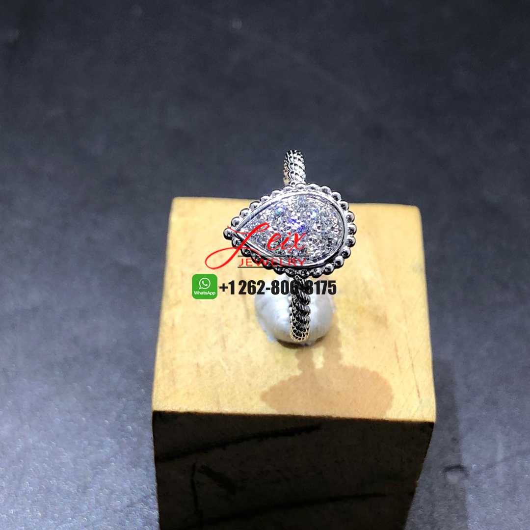 Boucheron 18k White Gold Pave Diamond Serpent Bohème S Motif Ring (2)