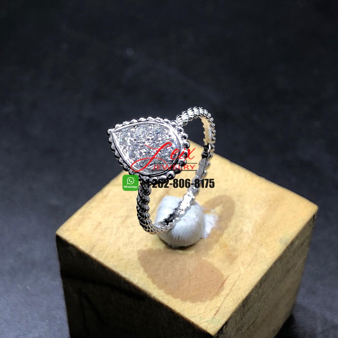 Boucheron 18k White Gold Pave Diamond Serpent Bohème S Motif Ring (3)