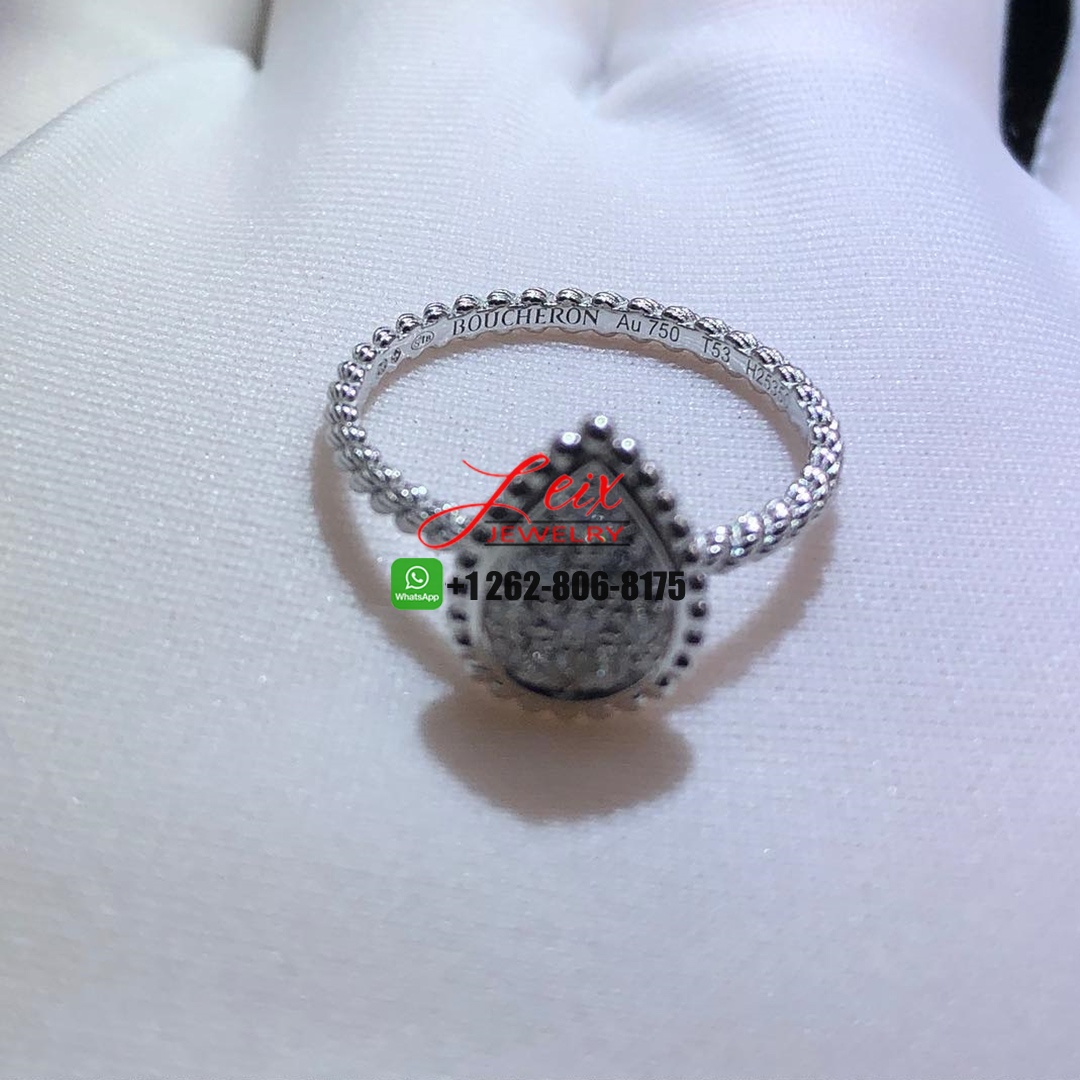 Boucheron 18k White Gold Pave Diamond Serpent Bohème S Motif Ring (4)
