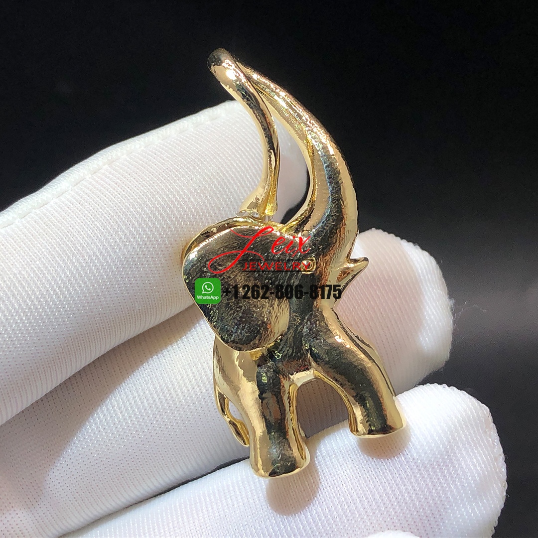 Ole Lynggaard Elephant Pure 18k Yellow Gold Large Pendant (1)