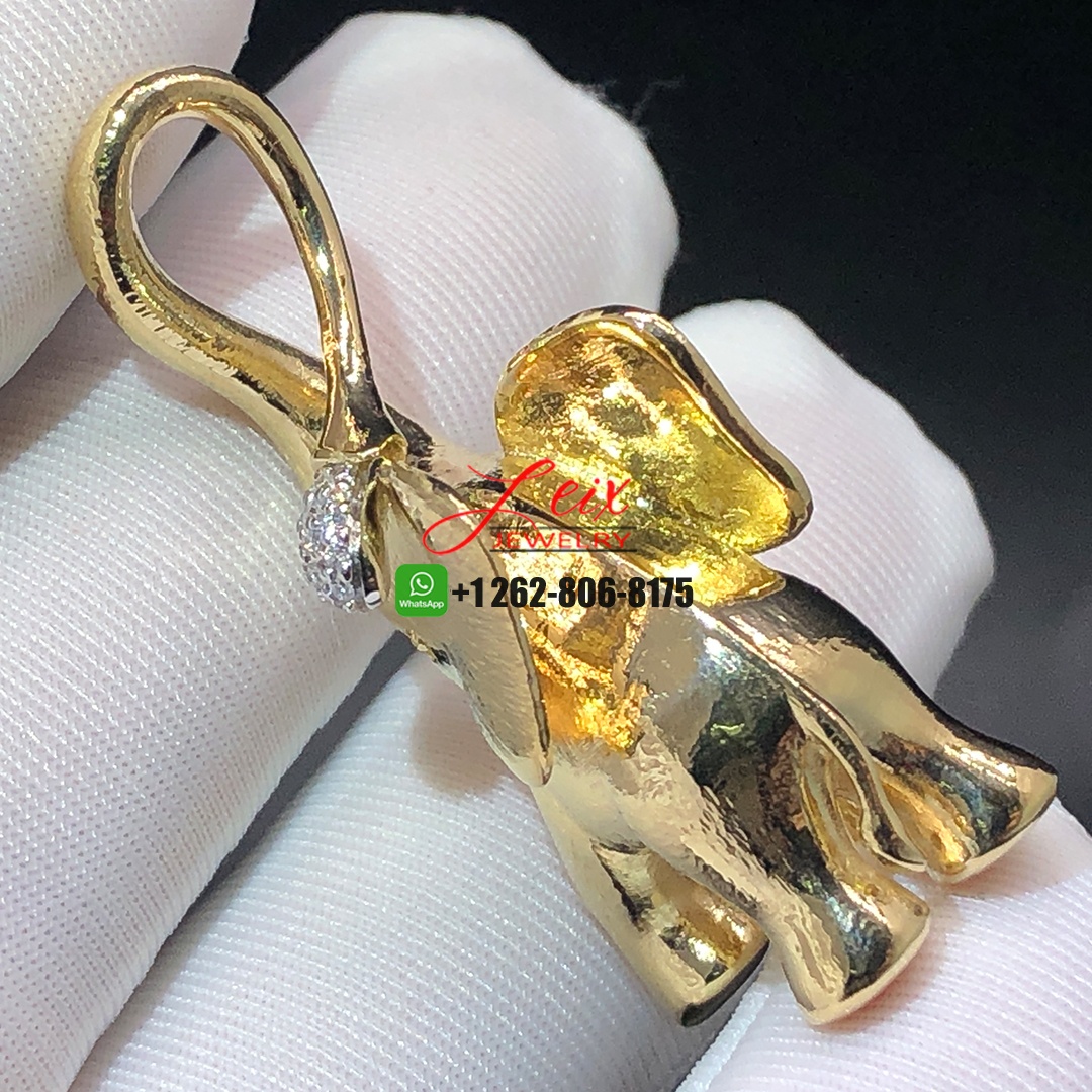 Ole Lynggaard Elephant Pure 18k Yellow Gold Large Pendant (4)