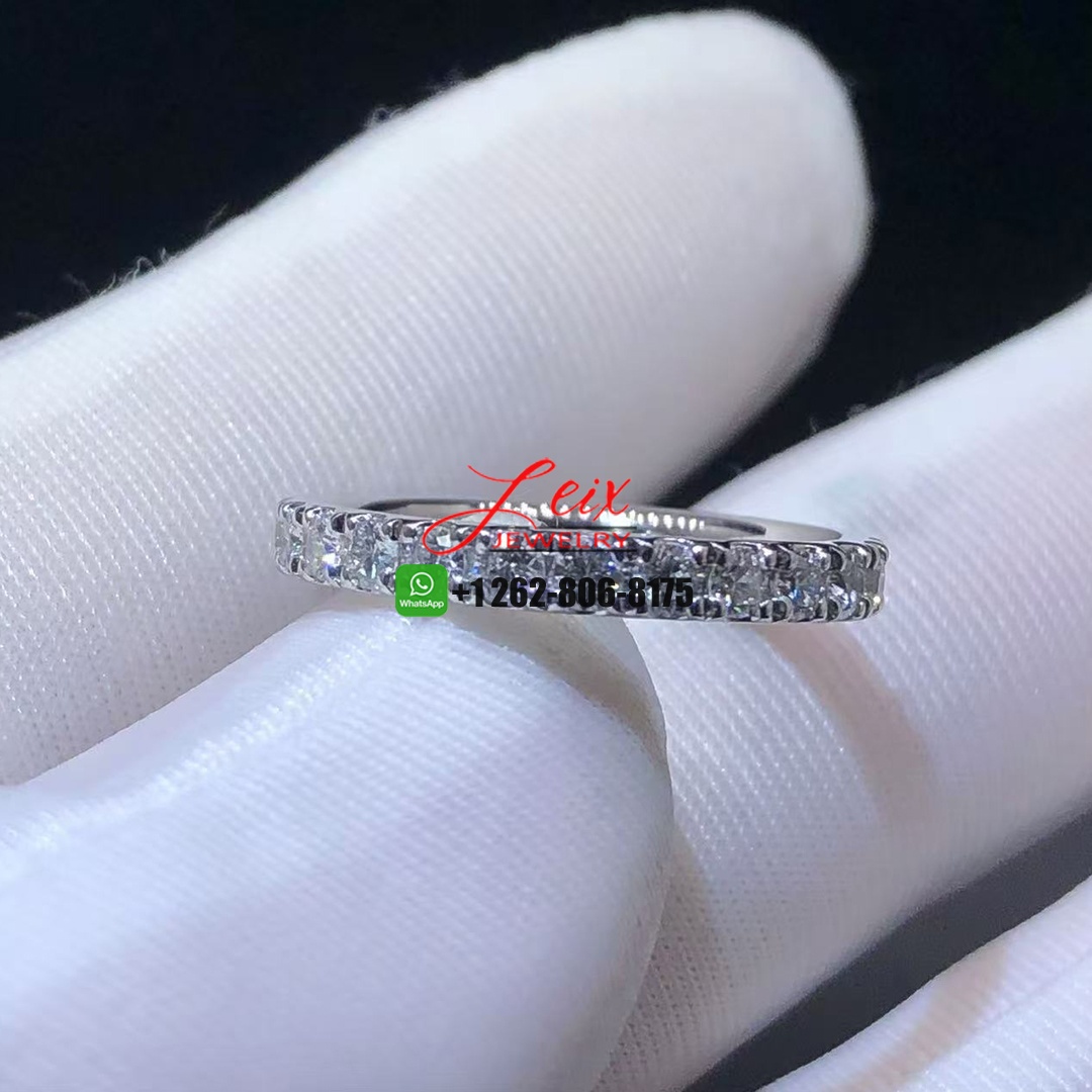 Cartier Platinum Pave Diamonds Etincelle de Cartier 2.6mm Wedding Band Ring (2)