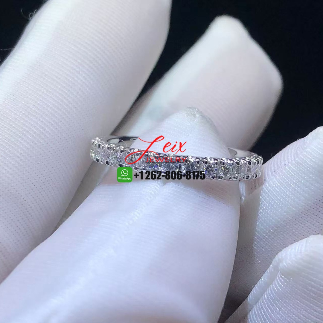 Cartier Platinum Pave Diamonds Etincelle de Cartier 2.6mm Wedding Band Ring (3)