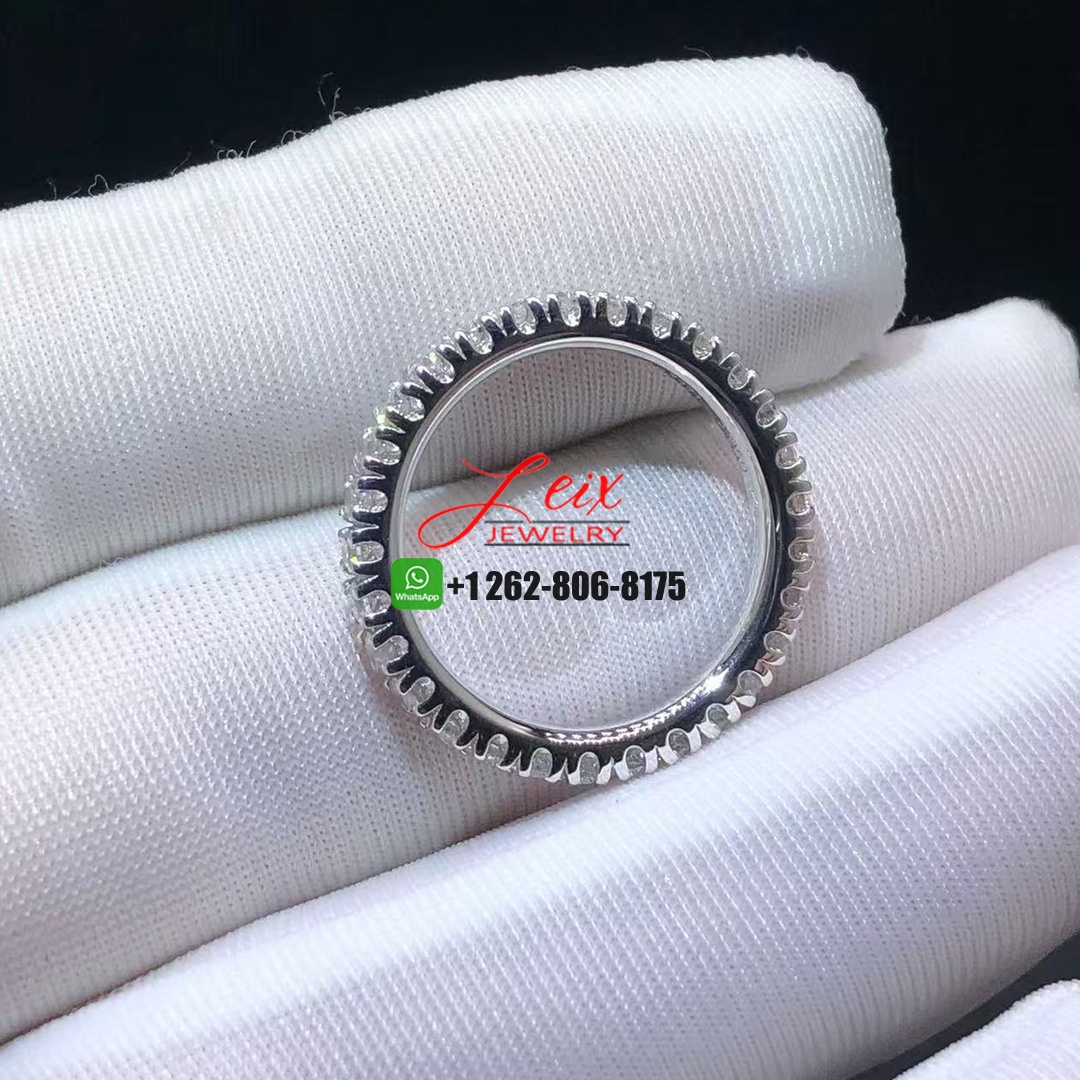 Cartier Platinum Pave Diamonds Etincelle de Cartier 2.6mm Wedding Band Ring (5)